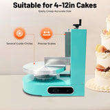 LIWBYYG Cake Decorating Machine, 200W 60-320rpm Cake Cream Spreading Machine Rotating Speed Automatic Cake Cream Spreading Machine with LCD Display for 4-12 inch Cakes (Green)