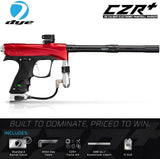 Maddog DYE CZR+ Full Auto Electronic Paintball Gun Marker Elite Starter Package | Thermal Anti-Fog Paintball Mask, HPA Tank, Empire Halo Too Loader, Neck Protector, Pro Paintball Harness & Pods - Red