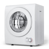 ROVSUN 110V Portable Clothes Dryer, High End Laundry Front Load Tumble Dryer Machine with Stainless Steel Tub & Simple Control Knob for Apartment, Dorm-850W, White