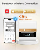Phomemo Label Printer -M260 Address Label Maker Machine with Tapes,Bluetooth Thermal Label Printer for School Supplies,Name Tag,Barcode,Logo, Easy to Use with Phones& PC,1 1.57"x1.18" Paper