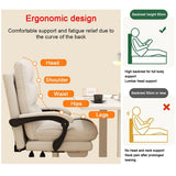 Home Desk Chair with Adjustable Lumbar Support,Heavy Duty Swivel Office Chair with Wheels, Armchair omic Computer Sponge Upholstered Seat