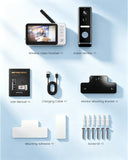 KEPEAK Doorbell Camera Wireless, Video Door Bell Battery with Monitor