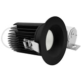 LUXRITE 4 Inch Recessed Light, Regressed Canless LED Spotlight, 5CCT 2700K-5000K, CRI90, 22W, 1700 Lumens High Output, 60º Wide Flood, Round Black Trim, Dual Dimmable, IC & Wet Rated (4 Pack)