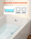 VEVOR Alcove Bathtub, 48" x 30" Contemporary Alcove Acrylic Bathtub, Soaking Bath Tub with Right Hand Drain and Overflow Hole, Large Rectangular Deep Soak Tub for Bathroom with Integral Flange, White