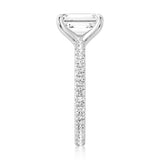 MSBLUE® Size 6 2ct Emerald Cut Moissanite Engagement Ring