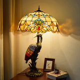 GAUUA Tiffany Table Lamp 18" Tiffany Style Large Table Lamp Yellow Baroque Desk Lamp