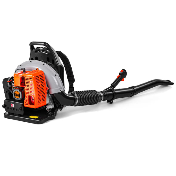 HTK 63 CC Gas Backpack Leaf Blower - 2-Stroke Engine, High-Velocity 665 CFM, Ergonomic Design, Low Vibration