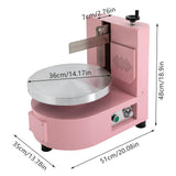 BGSHKAL Cake Decorating Machine, 80W Cake Cream Spreading Coating Smearing Machine 4-12 Inch Automatic Cream Spreading Stainless Steel Cake Scraper 0-200rpm Speed 11 Gears Spatula Holder Power Button