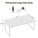Mericonia 54 Inch Computer Desk, 1" Thick Heavy Duty Industrial Office Desk