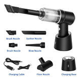 Honlibey 8Kpa Mini Handheld Vacuum Cleaner,120W High Power Cordless Car Vacuum, 2 in 1 Keyboard Vacuum & Air Duster with LED Light & Multi-Nozzles for Car, Computer, Sewing Machine