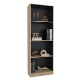 Tuhome Home Bookcase, 71.1" Tall 4-Shelf Narrow Bookshelf, Engineered Wood Book Shelf for Office
