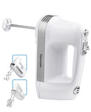Kenmore 5-Speed Hand Mixer/Blender, 250 Watts, with Beaters, Dough Hooks, Liquid Blending Rod, Automatic Cord Retract, Burst Control, and Clip-On Accessory Storage