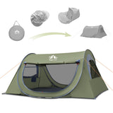 Night Cat Pop-up Camping Tent: 2 Person Tent Waterproof Instant Easy Setup Tunnel Tent
