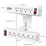 VILONG Desk Clamp Dual Layer Power Strip, 20W USB-C, 700J Surge Protector