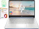 HP 14" Business Laptop Computer with 1-Year Office 365, Intel Quad-Core N150 Processor, 4GB RAM 640GB Storage (128GB UFS+512GB SD Card), Windows 11 Home, PLUSERA Earphones, Sky Blue