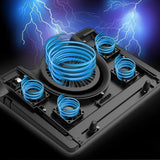 KMWHPJN Laptop Cooling Pad, Notebook Cooler with Quiet Fan, Port, Screen, Gaming