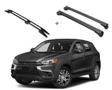 ERKUL Set of Roof Side Rails Rack + Cross Bars for Mitsubishi Outlander Sport ASX 2011-2026 | Complete Roof Rack System | Rooftop Luggage Carrier, Kayak, Canoe, Ski | Designed for Bare Roofs | Black