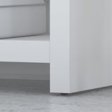 Bush Business Furniture Echo Lateral File Cabinet in Pure White with Satin Silver Handles