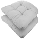 2pcs Portable Chair Cushion Polyester Ergonomic Pad with Fixing Strips