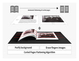 Book Scanner, 24MP Document Scanner, Portable USB Document Camera, Scan Max A3 Format W/Adjustable Height