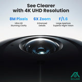 SOLIOM 4K Wireless Outdoor Solar Security Camera System, 2-Cam Kit