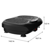Natini Vibration Plate Exercise Machine - Whole Body Workout Vibration Platform Lymphatic Drainage Machine for Weight Loss Home Fitness - Black