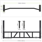 SELEWARE 48'' Multi-grip Pull Up Bar Wall Mount Heavy Duty Chin Up Bar with Hangers for Heavy Bag Home Gym Strength Workout Straps Support 500 lbs SELEWARE