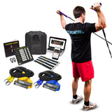 Crossover Symmetry Shoulder System Includes Two Sets of Resistance Bands Attachments Training Guide Exercise Chart Online Workouts for Home Fitness Rehab Rotator Cuff Exercises (Elite, Squat Racks)