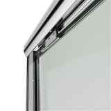 EUROTECH SHOWERS Classic 56-59" W x 72" H Semi-Frameless Double Sliding Glass Shower Door with 1/4" Clear Tempered Safety Glass (Chrome)