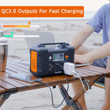200W Portable Power Station, FlashFish 40800mAh Solar Generator With 110V AC Outlet/2 DC Ports/3 USB Ports FF FLASHFISH