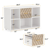 2 Drawer File Cabinet Large Mobile Lateral Filing Cabinet Letter Size for Home Office, White LITTLE TREE