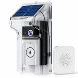 Wireless Video Doorbell Camera with Chime, WiFi & Solar Charging Rain Cover