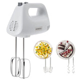 Kenwood Hand Mixer,Electric Whisk, 5 Speeds, Stainless Steel Kneaders and Beaters for Durability and Strength, 450 W, HMP30.A0SI, White