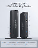 USB 3.0 Docking Station Dual Monitor, Universal Laptop Docking Station for MacBook & Windows