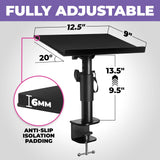 Liquid Stands Laptop Desk Mount for Piano, Keyboard & DJ Workstations - 9x12.5 Adjustable Laptop Arm Mount for Desk