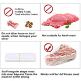Manual Frozen Meat Slicer Stainless Steel Cutter Machine for Home Kitchen Use Commercial Beef Mutton Roll Cutting Slicers for Hot Pot Lover (Metal Silver)