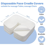 300 Count Disposable Face Cradle Covers, Medical-Grade, Ultra Soft, Luxurious, Non-Sticking Massage Face Covers, Headrest Covers for Massage Tables & Massage Chairs