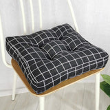 HXAZGSJY Chair Cushions for Dining Chairs Bohemian Soft Patio Chair Pads Indoor Office Home Kitchen Square Dining Chair Cushion Pillow Black Grid 20"x20"x4"