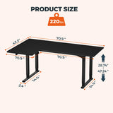 FitStand 71x43'' 4 Leg L-Shape Large Standing Desk,Electric Desk for Home