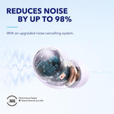 Auto-Adjustable Active Noise Cancelling Wireless Earbuds, Reduce Noise by Up to 98%, 50H Playtime Soundcore