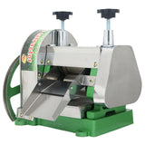 TECHTONGDA Manual Sugarcane Juice Machine, Commercial Sugar Cane Press, 3 Rollers Sugar Cane Juicer, Sugarcane Extractor, Sugar Cane Juice Squeezer with Handwheel and Two Knives for Homes and Shops