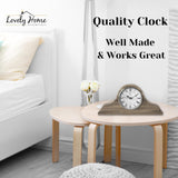 Mantel Clock Battery Operated - Grey Ash Wooden Farmhouse Mantle Clock for Living Room Decor Above Fireplace, Office, Shelf & Home Décor Gift 15x7.5 - Silent Wood Mantel Clock for Living Room Table
