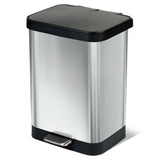 Stainless Steel Step Trash Can with Clorox Odor Protection | Large Metal Kitchen Garbage Bin with Soft Close Lid
