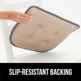 GORILLA GRIP Slip Resistant Tufted Chair Cushions, No Ties Required, Set of 6 Memory Foam Pads for Dining Room, Kitchen Table