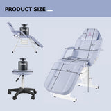 LUXMARS Facial Chair Massage Table 73in 3-Section Multipurpose Massage Bed Professional Tattoo Table Salon Spa Equipment for Facial Spa Beauty Spa Salon Equipment-Purple