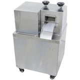 Yokoma Vertical Electric Stainless Steel Sugarcane Juicer with 3 Rollers System and Adjustable Knob for Commercial Juice Shops, Restaurants with 4 Casters 110V Sugar Cane Juice Extractor Machine