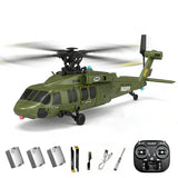 X-MechFun Black Hawk K200 RC Helicopter - 6CH Simulation RC Aircraft with Optical Flow & Altitude Hold & One-Key Inverted Flight, 2.4Ghz Remote Console Helicopter Model for Hobbyists