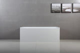 Aqua Eden VTAP603222R 60-Inch Acrylic 3-Wall Alcove Tub with Right Hand Drain Hole, White