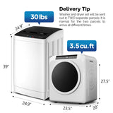 ROVSUN 1.8CuFt Portable Clothes Dryer and 17.8LBS Full-Automatic Washing Machine Set, Compact Laundry Washer and Dryer Combo Set with Stainless Steel Inner Tub, for Apartment, Dorms, Home