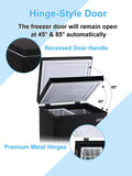 Chest Freezer 3.5 Cu.Ft Mini 7 Gears Temperature Control Compact Deep Freezer with Top Open Door and Removable Storage Basket Black